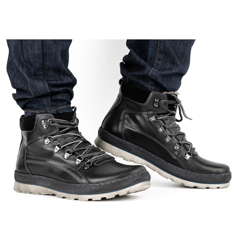 Olivier Chaussures cuir homme isolées 378MA noir 1