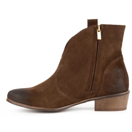 Exquisite Bottes en cuir pour femmes 1137 marron brun 1