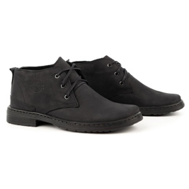 Polbut Chaussures d'hiver en cuir pour hommes 191S noir 1