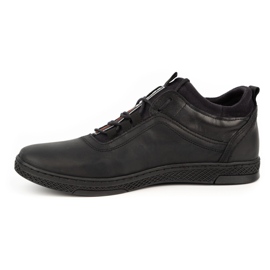 Polbut Bottes d'hiver en cuir pour hommes K27S noir 1