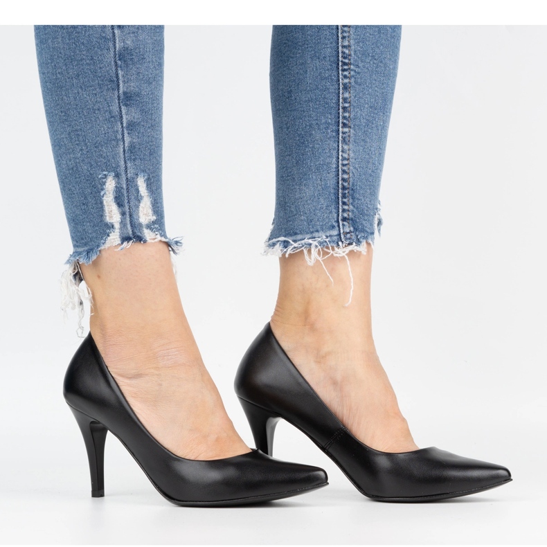 Ivbut Escarpins à talons hauts pour femmes polonaises 744IV noir 2