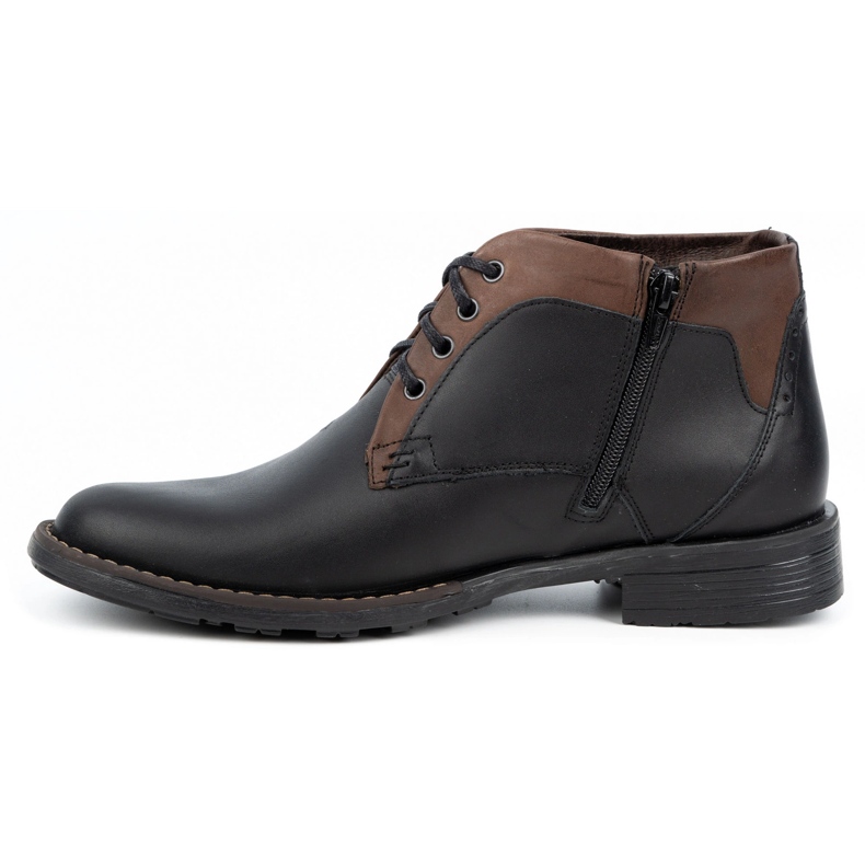 Polbut Bottes d'hiver en cuir pour hommes J43S noir 1
