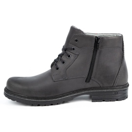 Polbut Bottes d'hiver en cuir pour hommes J35S gris 1 Polbut Bottes d'hiver en cuir pour hommes J35S gris 1