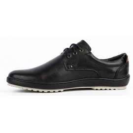Kampol Chaussures décontractées en cuir pour hommes 24KAM noir le noir 1