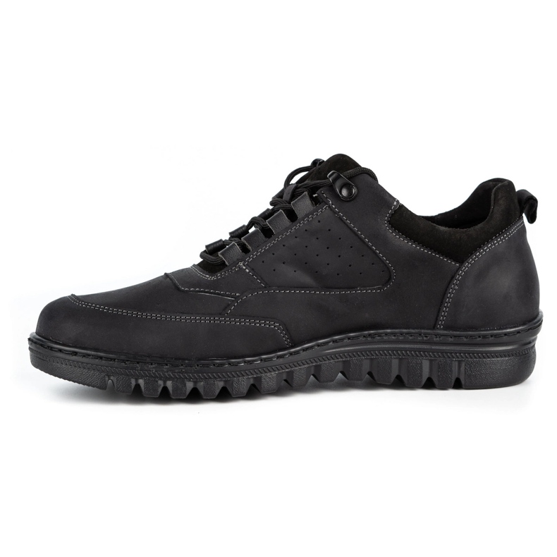 WASAK Chaussures décontractées en cuir pour hommes 0228W noir 1