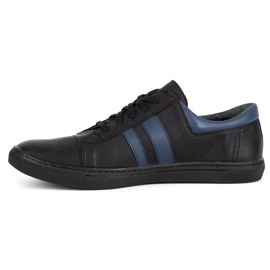 WASAK Chaussures décontractées en cuir pour hommes 0150W noir le noir 1