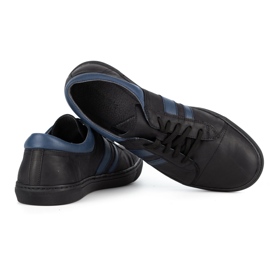 WASAK Chaussures décontractées en cuir pour hommes 0150W noir le noir 5