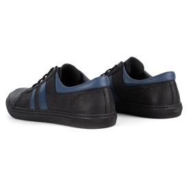 WASAK Chaussures décontractées en cuir pour hommes 0150W noir le noir 6