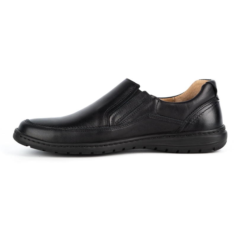 WASAK Chaussures à enfiler en cuir pour hommes 0115W noir 1
