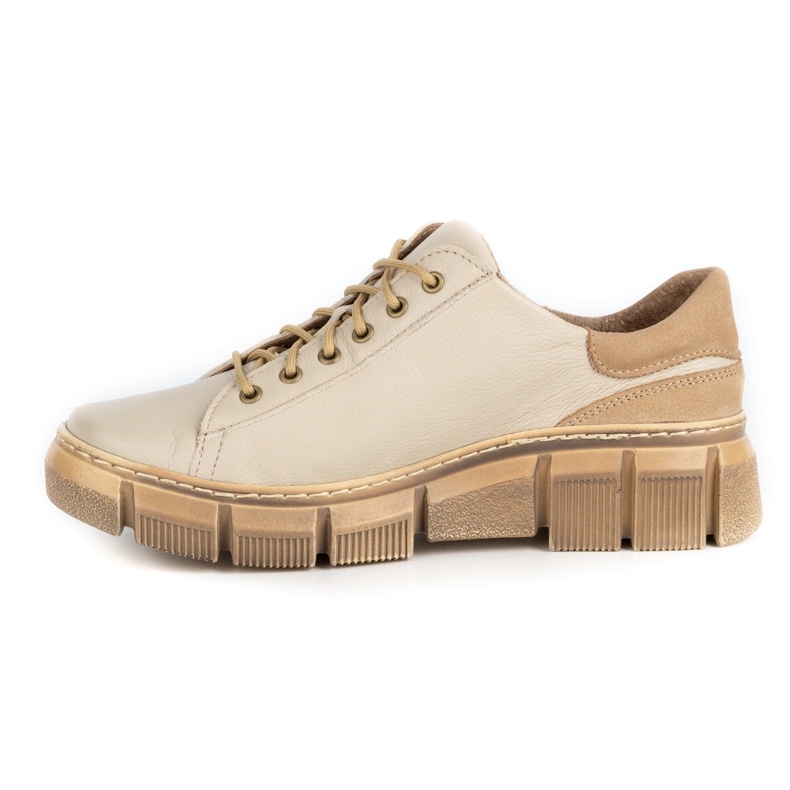 WASAK Chaussures femme sneakers en cuir 0663W beige 1