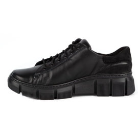 WASAK Chaussures femme baskets en cuir 0663W noir 1