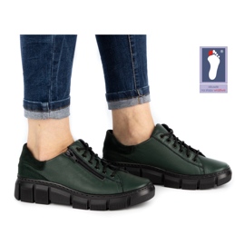 WASAK Chaussures femme baskets en cuir 0663W vert 7