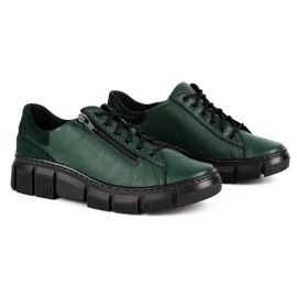 WASAK Chaussures femme baskets en cuir 0663W vert 2