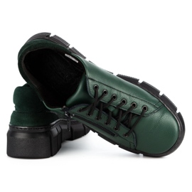 WASAK Chaussures femme baskets en cuir 0663W vert 4