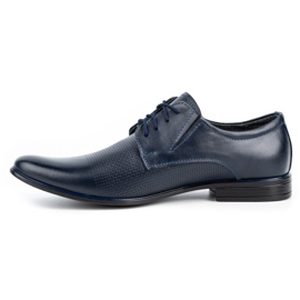 Olivier Chaussures élégantes en cuir pour hommes 302T3 bleu marine 1