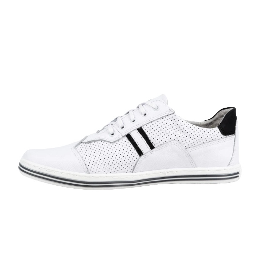 Polbut Chaussures casual homme 1801P blanc avec noir blanche 1