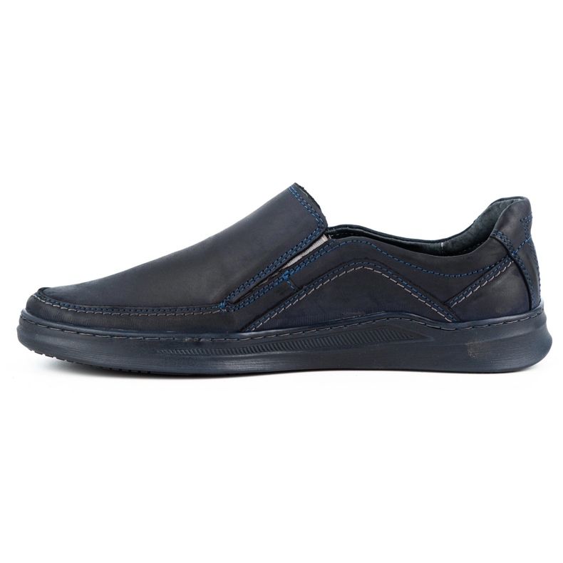 Olivier Mocassins homme en cuir SLIP-ON 216GT bleu marine 1 Olivier Mocassins homme en cuir SLIP-ON 216GT bleu marine 1