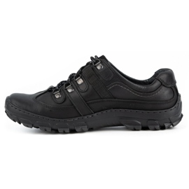 Olivier Chaussures trekking cuir homme 213GT noir 1