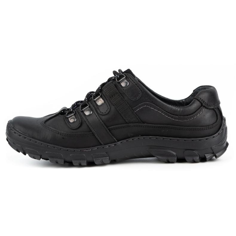 Olivier Chaussures trekking cuir homme 213GT noir 1