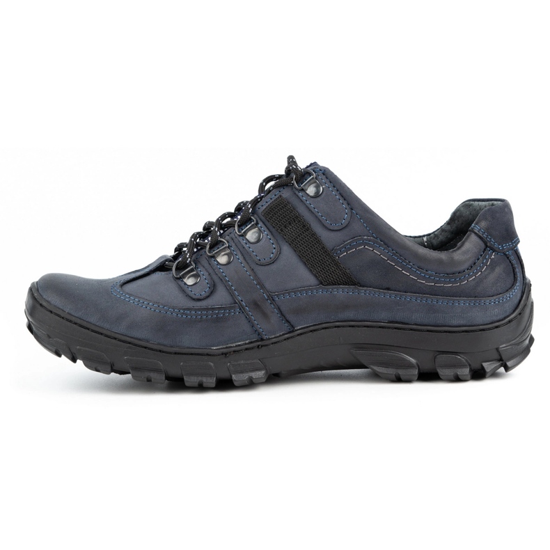 Olivier Chaussures trekking cuir homme 213GT bleu marine 1