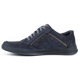 Olivier Chaussures casual cuir homme 297GT bleu marine 1