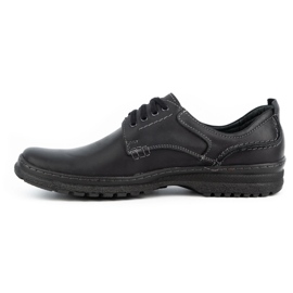 Olivier Chaussures décontractées en cuir pour hommes 221GT noir 1