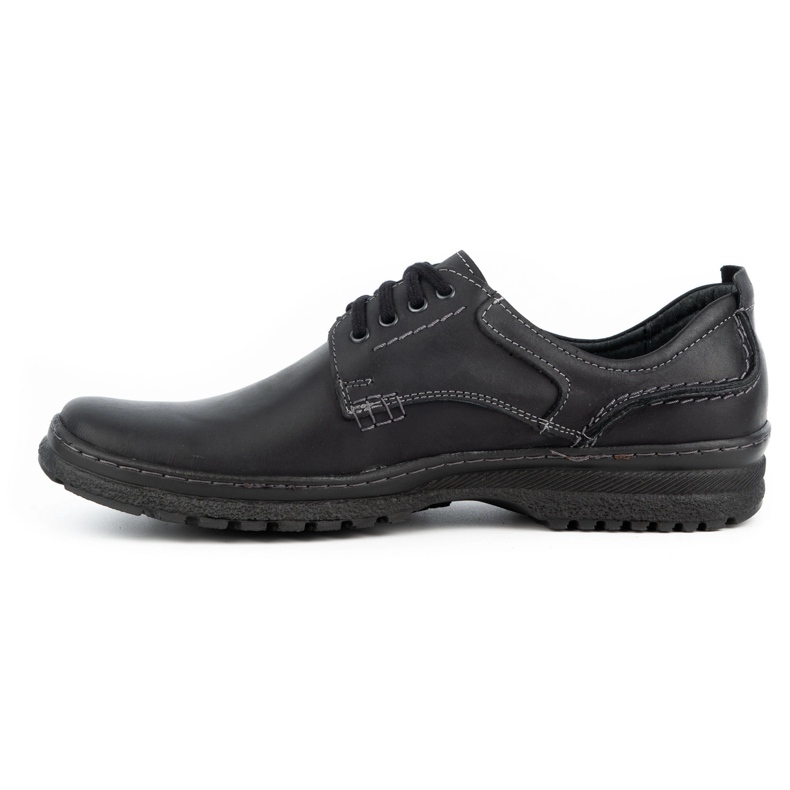Olivier Chaussures décontractées en cuir pour hommes 221GT noir le noir 1