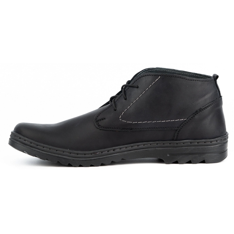 Olivier Chaussures décontractées en cuir pour hommes 234GT noir le noir 1
