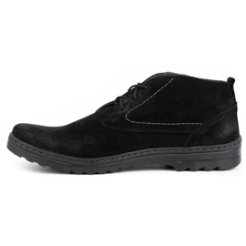 Olivier Chaussures décontractées en daim pour hommes 234GT noir le noir 1
