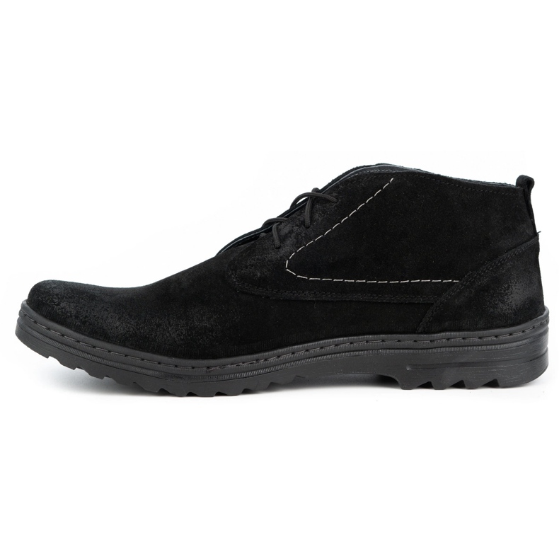 Olivier Chaussures décontractées en daim pour hommes 234GT noir 1