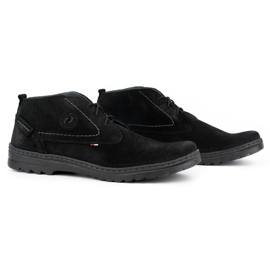 Olivier Chaussures décontractées en daim pour hommes 234GT noir le noir 2
