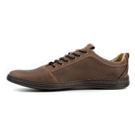 Polbut Chaussures décontractées en cuir pour hommes 2121p marron brun 1