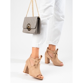 W. Potocki Bottes en daim pour femmes de printemps sur le poteau Potocki beige 5