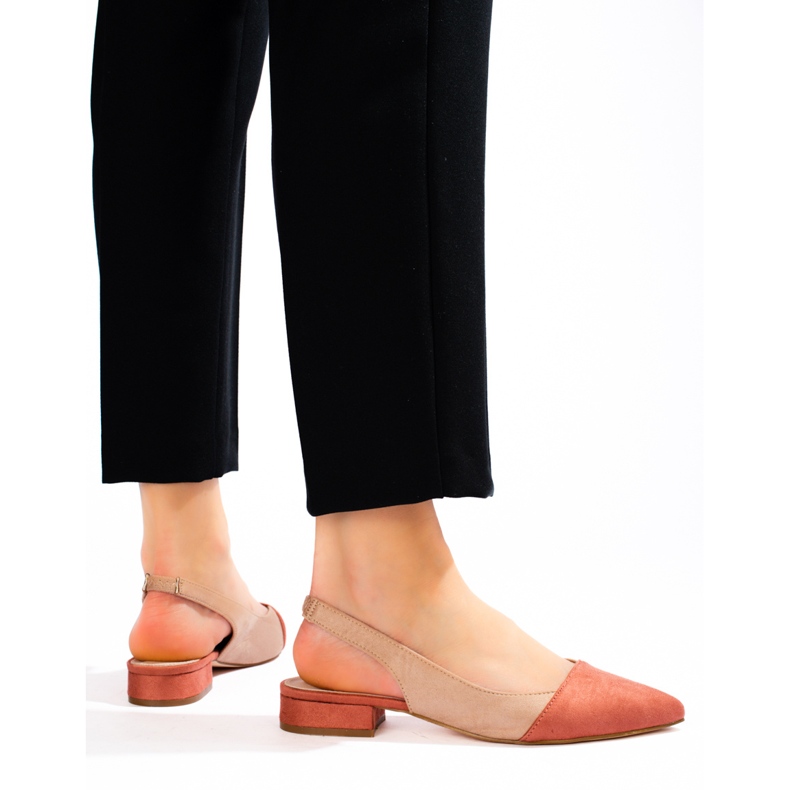 Escarpins à talon ouvert pour femmes Shelovet beige 1