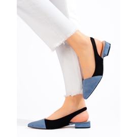 Escarpins à talon ouvert pour femmes Shelovet le noir 1