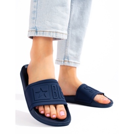 Chaussons femme bleu marine Big Star dd274A269 1