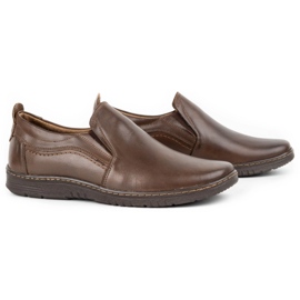 Olivier Mocassin homme en cuir 727MP marron brun 2