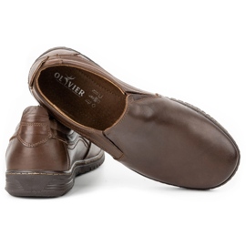 Olivier Mocassin homme en cuir 727MP marron brun 3