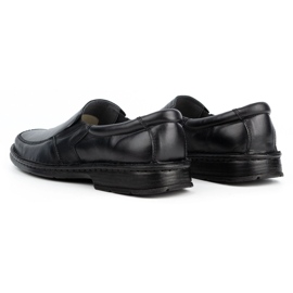 WASAK Mocassins à enfiler en cuir pour hommes 0114W, noir le noir 4 WASAK Mocassins à enfiler en cuir pour hommes 0114W, noir le noir 4