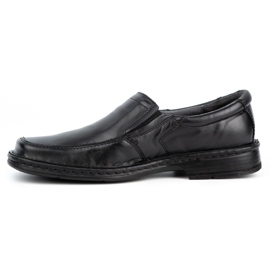 WASAK Mocassins à enfiler en cuir pour hommes 0114W, noir le noir 1 WASAK Mocassins à enfiler en cuir pour hommes 0114W, noir le noir 1