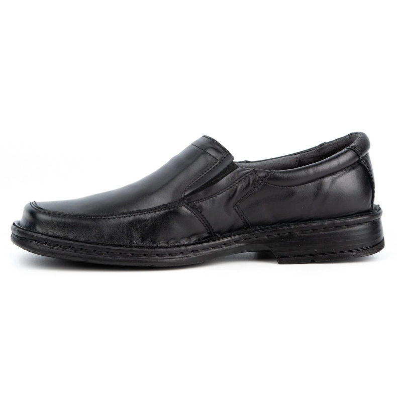WASAK Mocassins à enfiler en cuir pour hommes 0114W, noir le noir 1 WASAK Mocassins à enfiler en cuir pour hommes 0114W, noir le noir 1