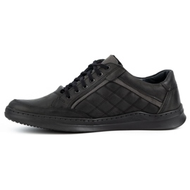 Olivier Chaussures décontractées en cuir pour hommes 297GT noir 1