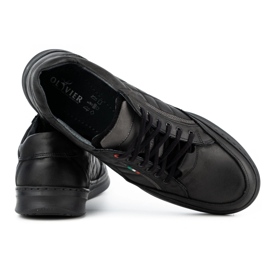 Olivier Chaussures décontractées en cuir pour hommes 297GT noir le noir 3 Olivier Chaussures décontractées en cuir pour hommes 297GT noir le noir 3