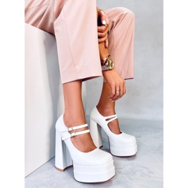 BM Escarpins plateforme grain blanc Loit blanche 1 BM Escarpins plateforme grain blanc Loit blanche 1