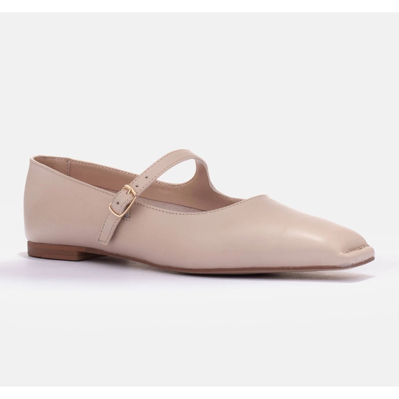Marco Shoes Ballerines style Mary Jane beige 1