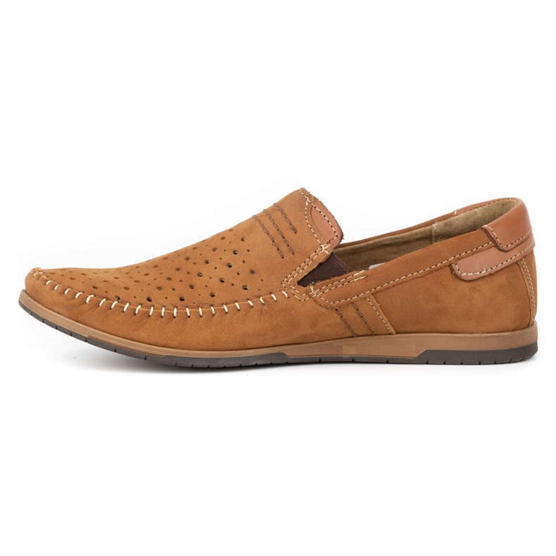 KOMODO Chaussures homme mocassins 876 camel d'été multicolore 1