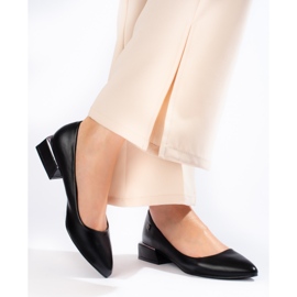 Ballerines femme Vinceza noires à petits talons 1