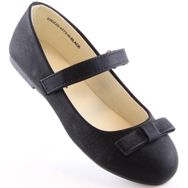 Ballerines pour filles avec velcro noir eVento 4772 le noir 1