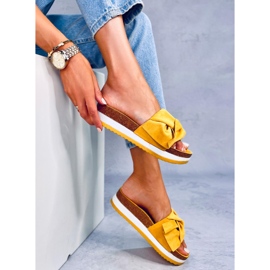 Chaussons femme miel SS116P Jaune 5
