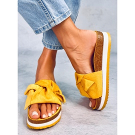 Chaussons femme miel SS116P Jaune 6
